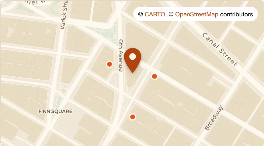 Map: Roxy Bar at 2 6th Ave, Tribeca