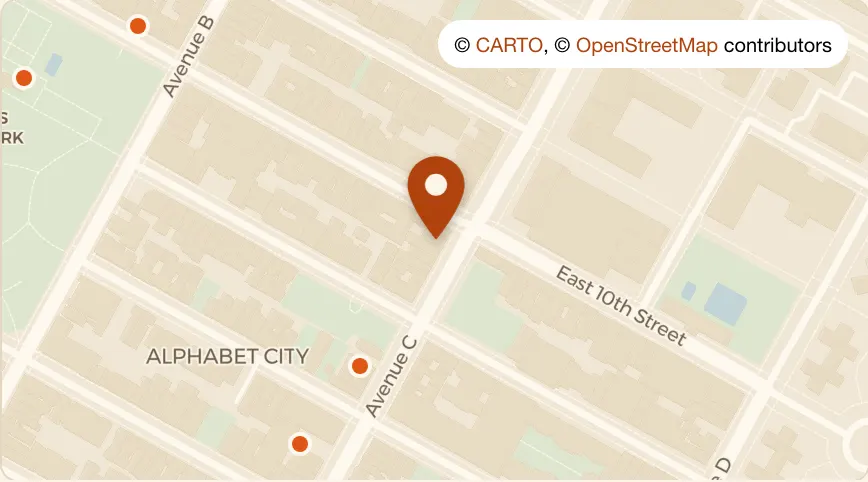 Map: Royale at 157 Avenue C, East Village