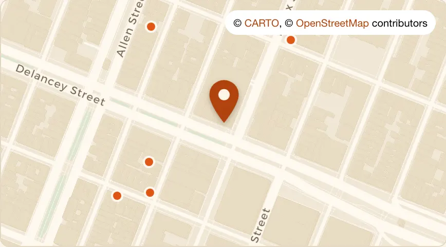 Map: Sour Mouse at 110 Delaney Street, Lower East Side