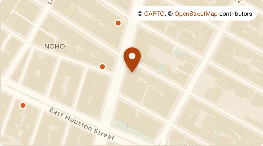 Map: SoZo Sip Bar + Omakase at 319 Bowery, East Village