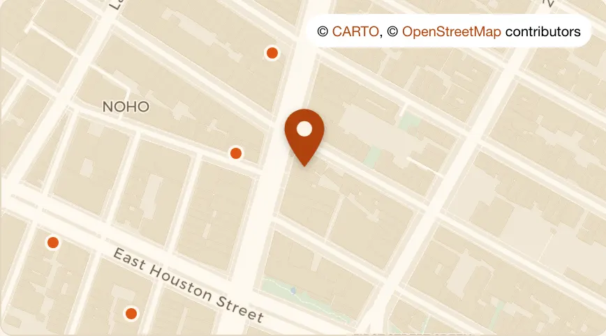 Map: SoZo Sip Bar + Omakase at 319 Bowery, East Village