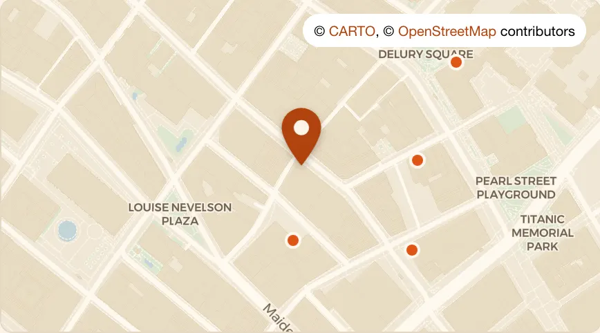 Map: Stout NYC - FiDi at 90 John Street, Financial District