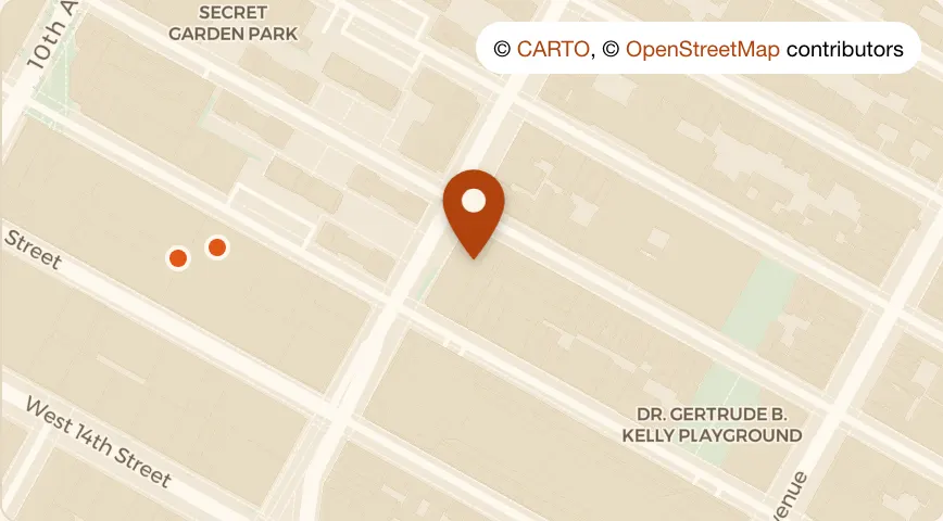 Map: TAO Downtown Restaurant at 92 9th Ave, Chelsea