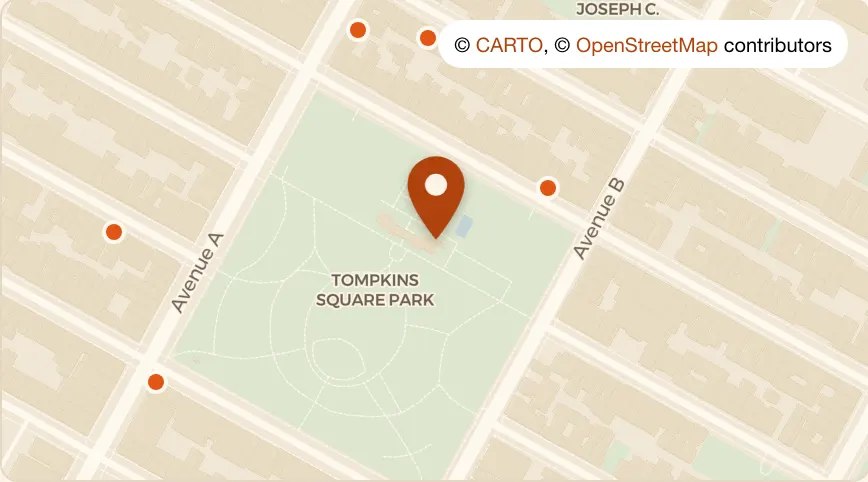Map: Ten Degrees at 121 St Marks Place, East Village