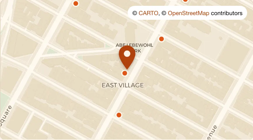 Map: The Copper Still at 151 Second Avenue, East Village