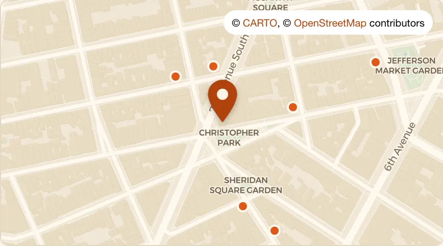 Map: The Duplex at 61 Christopher St, West Village