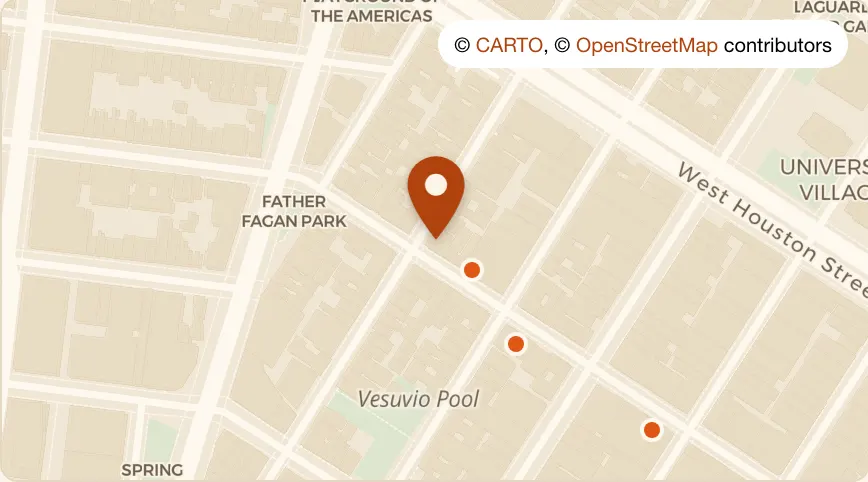 Map: The Dutch at 131 Sullivan Street, SoHo
