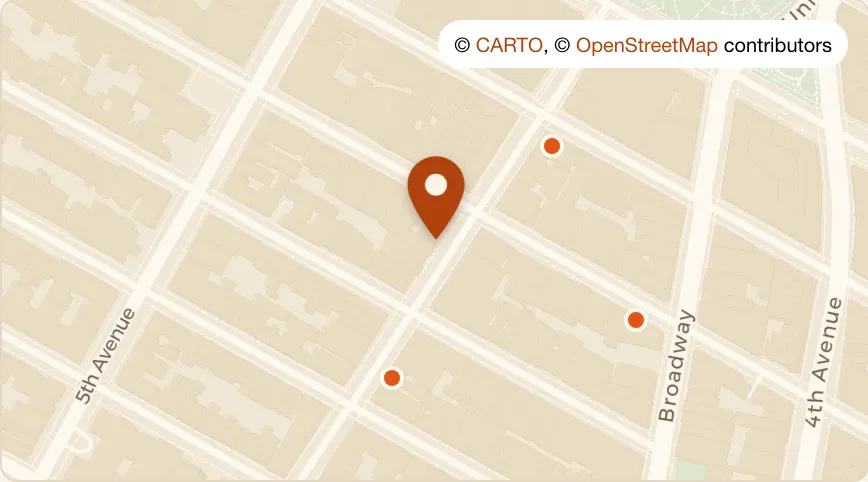 Map: The Grey Dog - Greenwich Village at 90 University Place, Greenwich Village