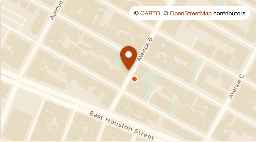 Map: The Hairy Lemon at 28 Avenue B, East Village