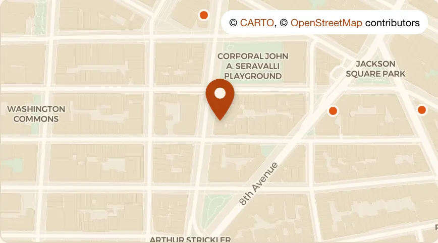 Map: The Lavaux at 630 Hudson St, West Village