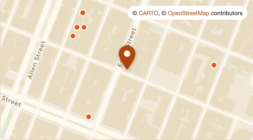 Map: The Magician at 118 Rivington Street, Lower East Side
