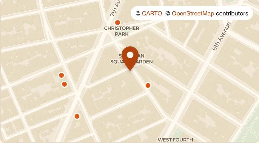 Map: The Spaniard at 190 West 4th Street, West Village
