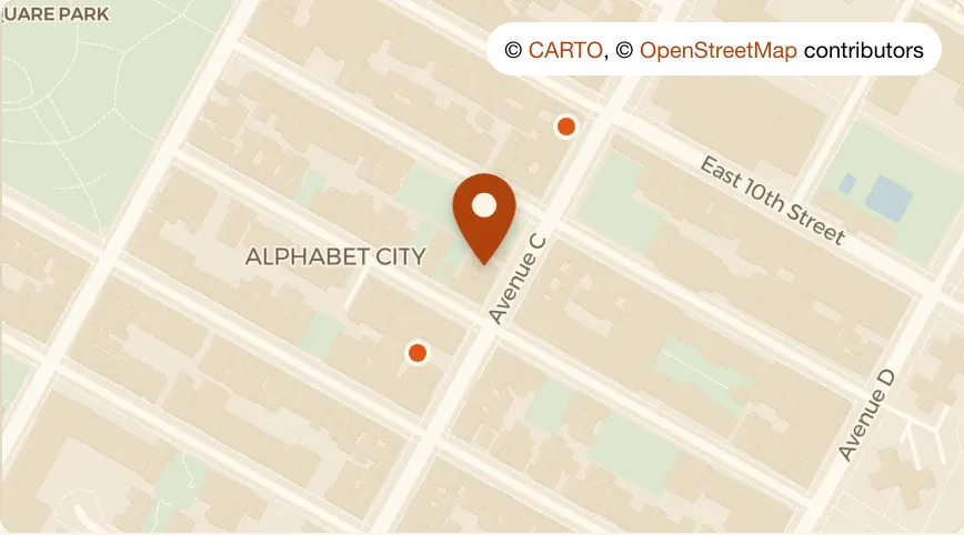 Map: The Summit Bar at 133 Avenue C, East Village