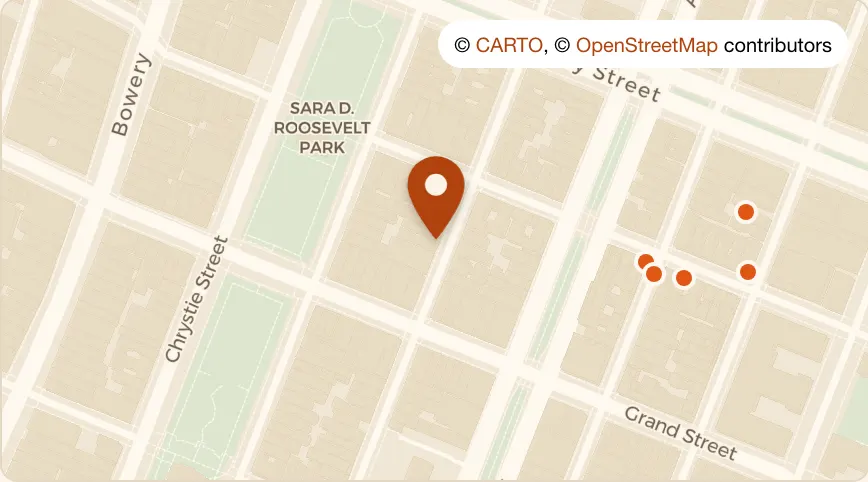 Map: Top Wings at 109 Eldridge St, Lower East Side