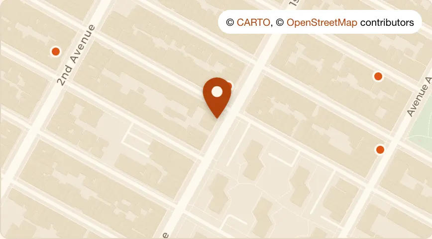 Map: Upstate at 95 1st Avenue, East Village