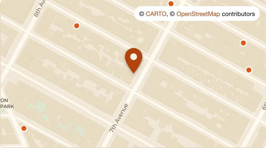 Map: Westville Chelsea at 88 7th Ave, Chelsea