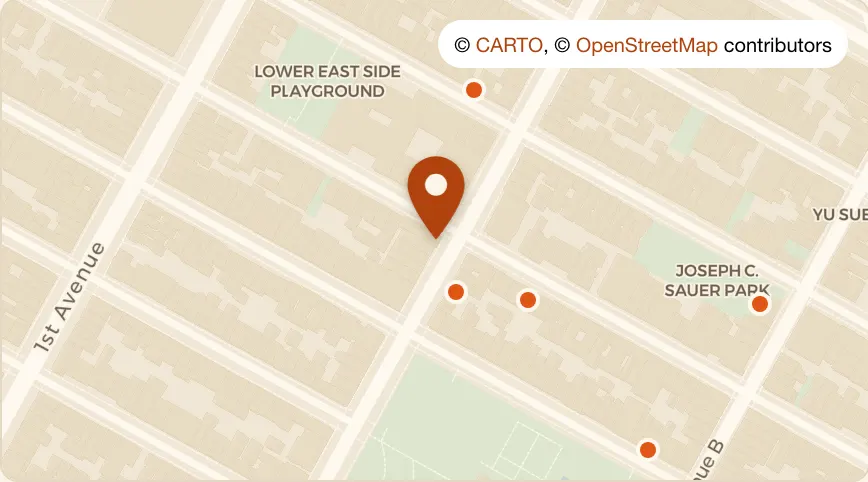 Map: Westville East at 173 Avenue A, East Village